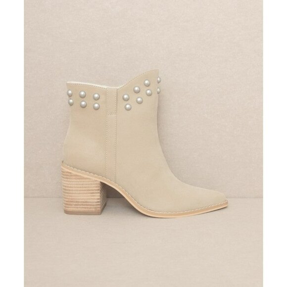 OASIS SOCIETY Alofi - Studded Collar Booties - Picture 7 of 16
